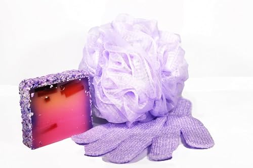 Exfoliating Bath Gloves Pack of 4 Pairs - Gentle Body Scrubbing for Smooth Skin