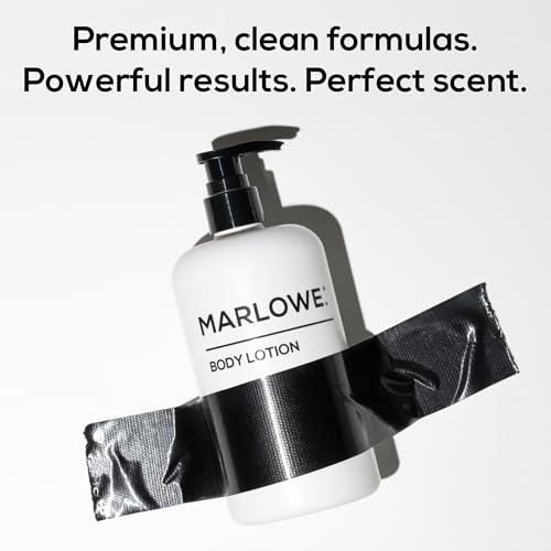 MARLOWE. Men's Body Lotion & Beard Oil Bundle ? Hydrating Moisturizer with Aloe Vera + Conditioning Softener with Natural Oils