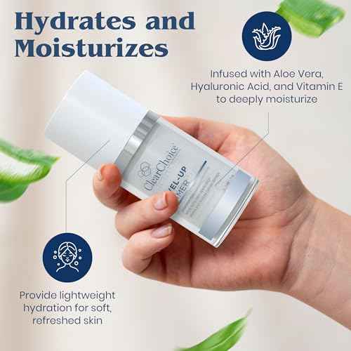 Clear Choice Level-Up Primer 1.7oz ? Lightweight Face Primer with Antioxidants, Hydrates & Protects, Smooths Skin for Makeup Application, PABA-Free