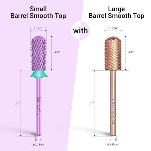 Coarse Carbide Nail Drill Bits - 3/32'' Small Barrel, Smooth Top