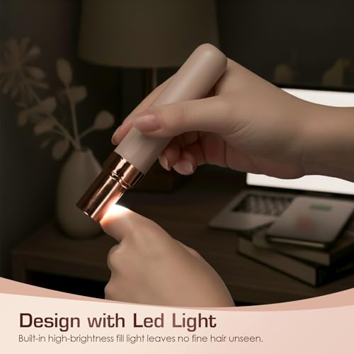 Pro 3.0 Women Face Epilator - PluxyEpil Facial Hair Removal 2026 New Upgrades Rechargeable Painless Electric Tweezers,Lady Shaver for Face/Legs/Bikini,Face Smooth Skin Epilator (Rose Gold)