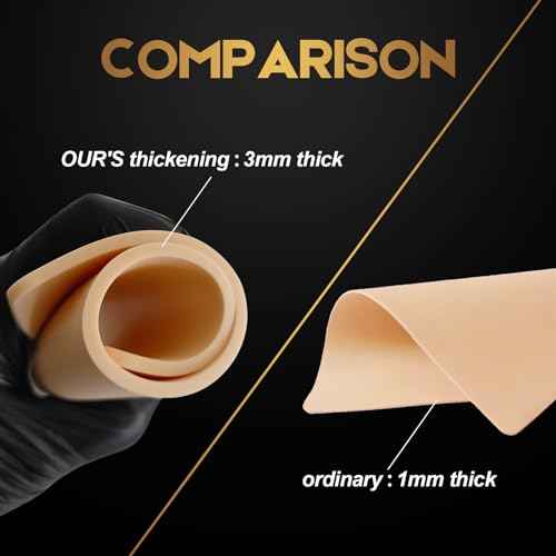 3MM Fake Skin and Transfer Paper Kit - Jconly 28pcs Tattoo Skin and Transfer Paper Kit Includes 8pcs Best Silicone Thick Skin Double Sided, 20Pcs Stencil Paper Tattoo Supplies Tattoo Kit