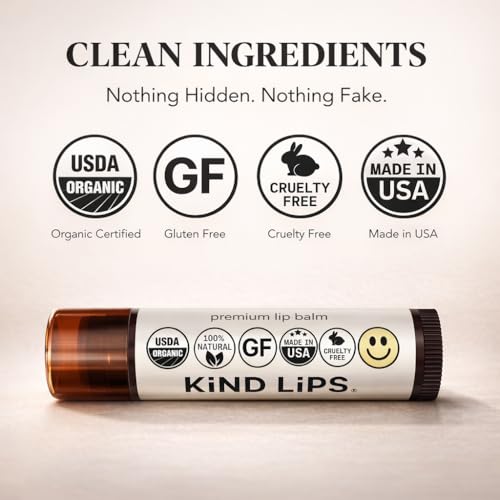 Kind Lips Sweet Mint Organic Lip Balm Natural Moisturizing Lip Care 2 Pack