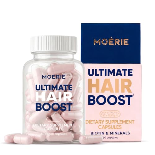 Moerie Hair Boost Vitamins with Biotin for Thicker Hair - 60 Capsules