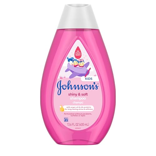 Johnson's Shiny & Soft Kids' Shampoo – Argan Oil & Silk, 13.6 fl oz