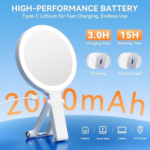 Auxmir 30X Magnifying Makeup Mirror with 56 LED Lights