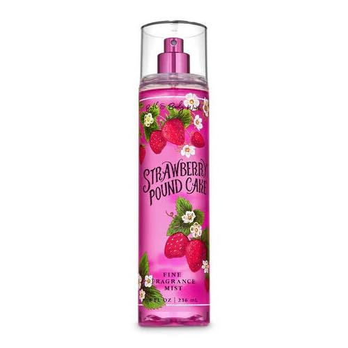 Bath and Body Works - Strawberry Pound Cake - Daily Trio - Shower Gel, Fine Fragrance Mist & Super Smooth Body Lotion- New 2020