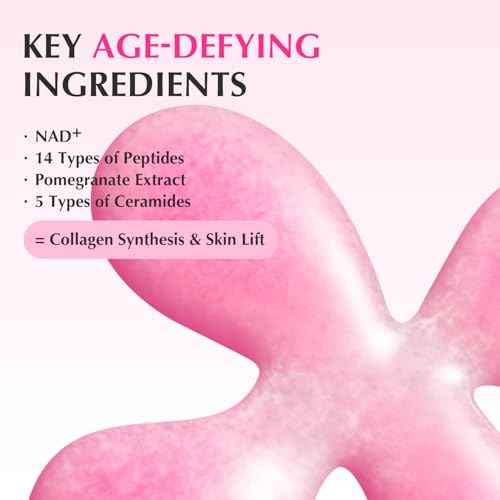 EQQUALBERRY NAD+ Peptide Boosting Smoothie Serum ? Anti-Aging Korean Skin Care with 5 Ceramides & Vegan Collagen, Hydrating Antioxidant Serum for Firmness, Wrinkles & Radiant Glow (1.01oz / 30ml)