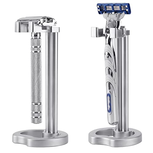 SANWA Deluxe Razor Holder Stainless Shaving Razor Stand,Dad Gifts,boyfriend Gifts,Husband Gifts for Him