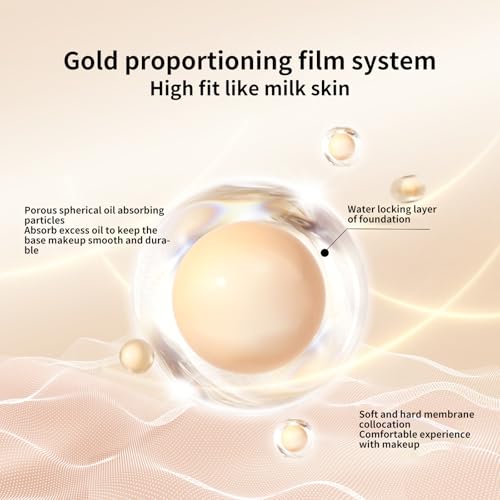BLUE LOVE Cushion Liquid Foundation - Lightweight, Long-Lasting Concealer & Tinted Moisturizer for Flawless Face Makeup, Perfect for Mature Skin (Ivory)