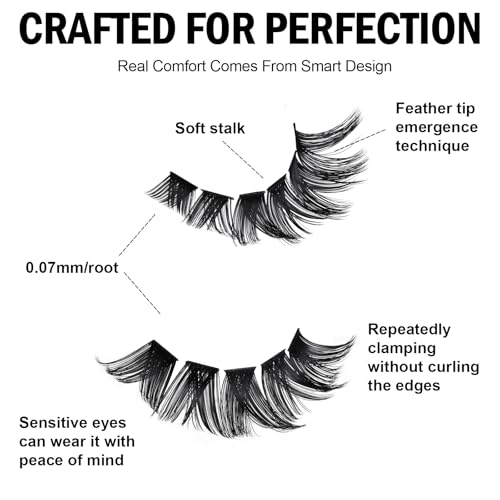 Lash Clusters 8-18mm Wispy Eyelash Clusters 144pcs Cluster Lashes DIY Individual Lashes Clusters with Soft Thin Band for Self Use,Beginner-Friendly(Sylph-773)