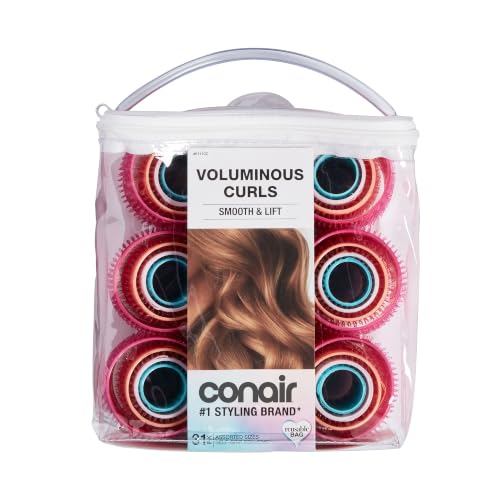 Conair Self-Grip Hair Rollers - 31 Pack Heatless Curlers Set with Case
