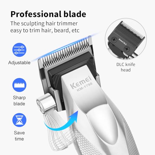 KEMEI KM-1798 Cordless Professional Hair Clipper for Men