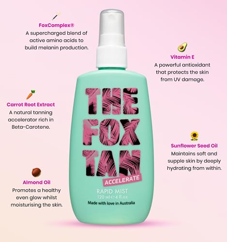 Fox Tan Rapid Tanning Mist 120mL - Accelerator for Darker Tans