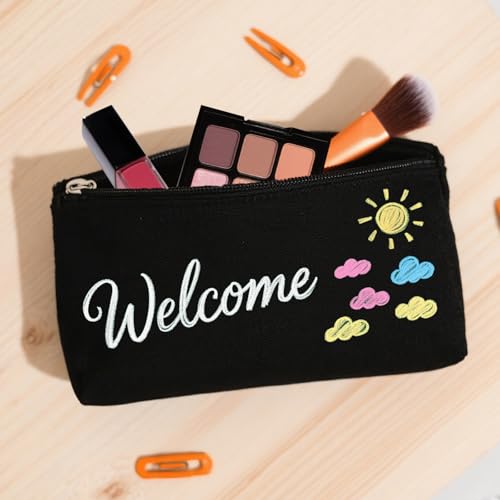84 Pcs Canvas Zipper Makeup Bags with Zipper Black Bulk Pencil Pouches Blank DIY Craft Canvas Cosmetic Bag Pouch for Makeup Toiletry Stationary Storage Travel