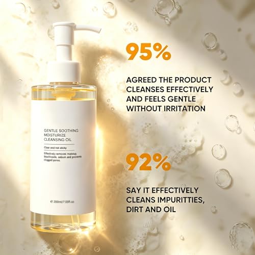 Gihen Gentle Cleansing Oil - Makeup Remover & Pore Cleanser, 7.05 Fl Oz