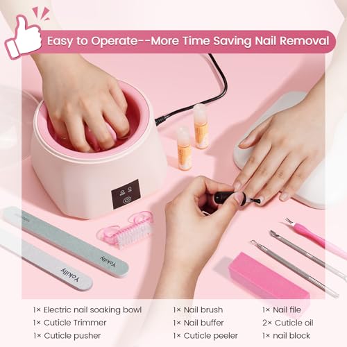 Yokilly Electric Heated Nail Soaking Bowl for Acrylic & Gel Removal