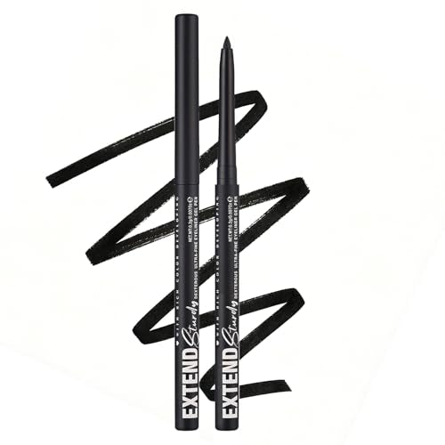 Waterproof Retractable Eyeliner Pencil - Black Gel, Smudge-Proof