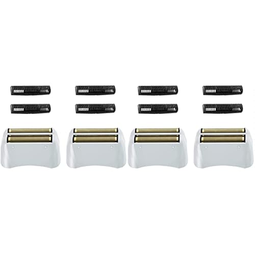 4 Pack Pro Shaver Replacement Foil and Cutters compatible with andis 17150(TS-1) shaver ProFoil Lithium replacement, Golden