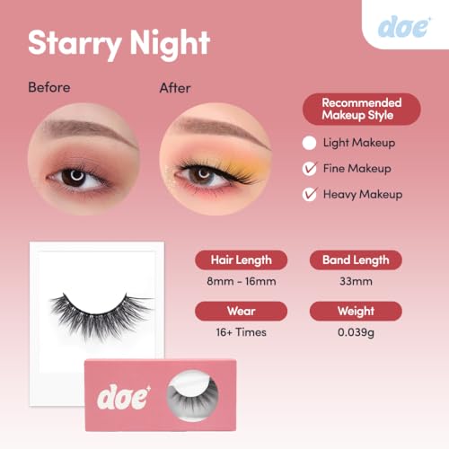 Starry Night Wispy Lashes - Handmade Korean Silk Eyelashes