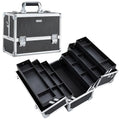 FRENESSA Makeup Train Case 12.6" Large Cosmetic Organizer with 6 Trays