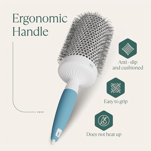 Osensia 2 Inch Ceramic Ion Round Hair Brush for Blow Drying, Volume & Sleek Styling