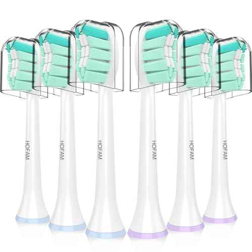 Replacement Toothbrush Heads for Philips Sonicare Replacement Heads,Electric Replacement Brush Head Compatible with Phillips Sonicare Electric Toothbrush C2,C1,4100,for Philips Sonic Care Brush,6 Pcs