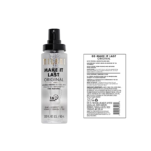 Milani Make It Last Setting Spray + Primer - Original Natural Finish, 24-Hour Wear Long Lasting Makeup Sealer & Finishing Spray, Cruelty-Free Vegan Face Mist, 2.03 Fl. Oz
