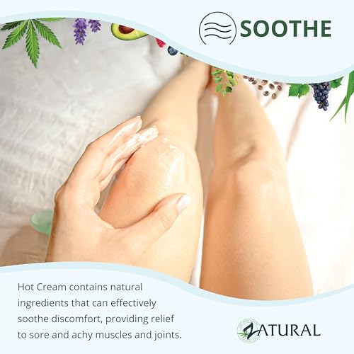 Zatural Hot Cream Muscle Rub Slimming Cream Body Wraps Belly and Skin Firming Professional Therapeutic Grade-Doctor Formulated (32 Ounce)