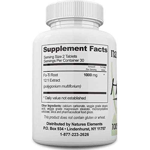 He Shou Wu ? 3 Pack ? 12:1 High-Potency Prepared Fo-Ti Root Extract ? 1000mg per Serving ? 180 Tablets ? Traditional Chinese Herb for Hair Growth & Gray Hair ? Non-GMO, Gluten-Free