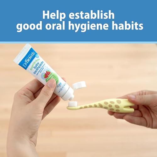 Infant to Toddler Giraffe Toothbrush - Super Soft BPA-Free Baby Oral Care - Yellow, Pack of 1