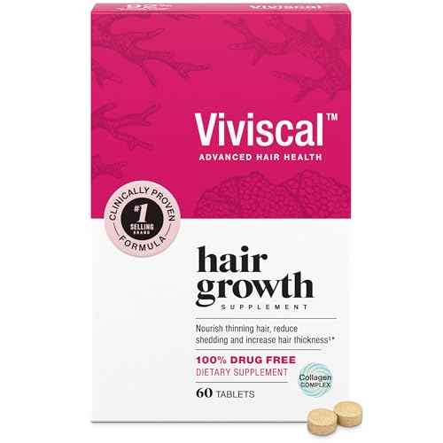 Viviscal Hair Growth Supplements For Women For Thicker, Fuller Hair, Nourishes Thinning & Loss, With Proprietary Collagen Complex, 60 Tablets, 1 Month Supply