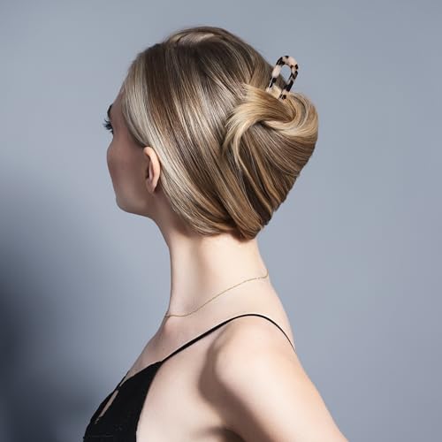 Sleek Chignon French Hair Pin - Tortoise Pattern