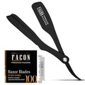 Fac?n Straight Razors for Men - Professional Barber Straight Edge Razor Kit with 100 Blades,Japanese Stainless Steel Barbero Shaver for a Smooth & Precise Shave, Premium Barber Razor for Men's Shaving