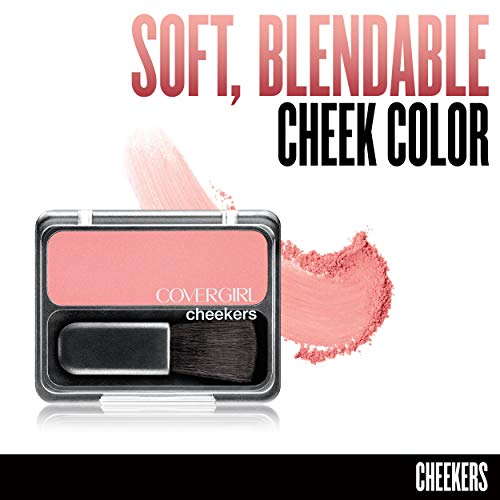 COVERGIRL Cheekers Blendable Powder Blush in Pretty Peach, 0.12 oz