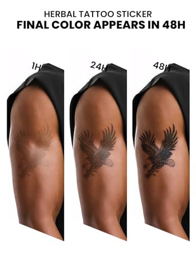 Semi-Permanent Cross Tattoo for Men, 2 Sheets Waterproof