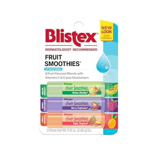 Blistex Fruit Smoothies Lip Moisturizers 3 Sticks 0.10 oz each Pack of 2