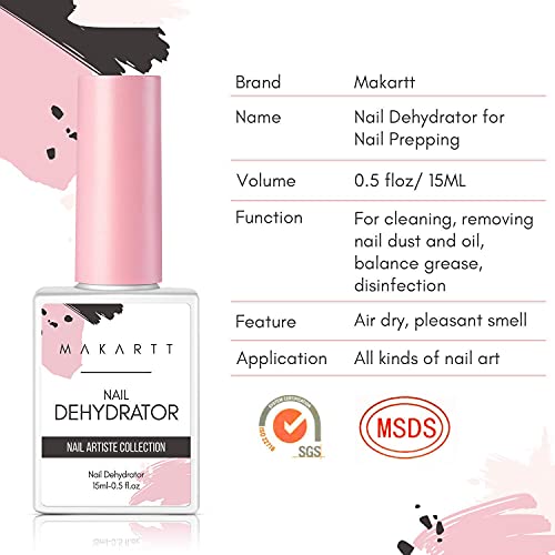 Makartt Nail Primer Natural Nail Dehydrator and Primer for Acrylic Nails Gel Polish Bundle 3 in 1 Nail Glue Gel for Fake Nails(Curing Needed), Super Strong Acrylic Nails Glue