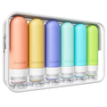 Quatish Multi Pack Travel Bottles for Toiletries 6 Pack, Leakproof TSA Approved 3 oz Silicone Containers, BPA Free for Camping & Travel