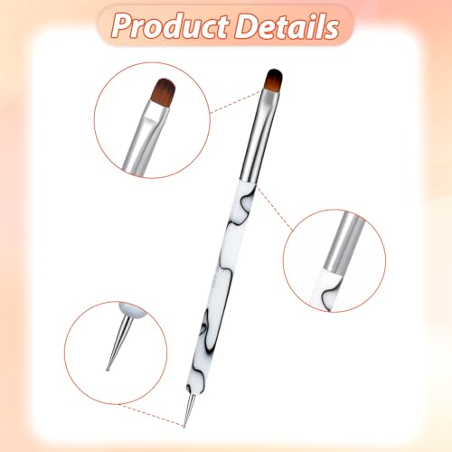 French Gel Nail Brushes 4-Piece Set with Dotting Tool