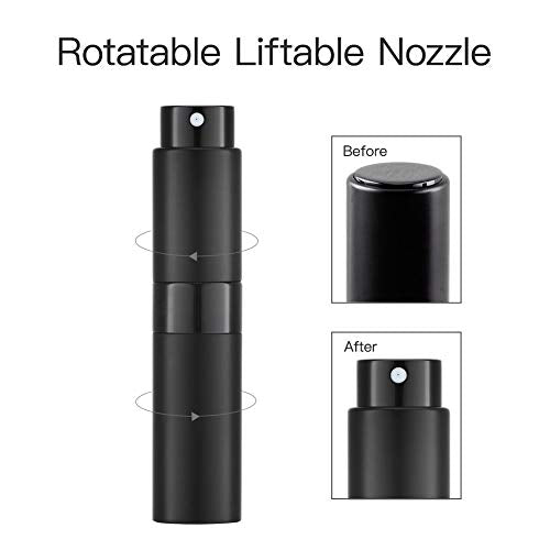 LISAPACK 8ml Refillable Travel Perfume Atomizer Spray Bottle