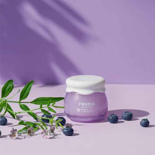 FRUDIA Blueberry Hydrating Face Cream, Vegan Korean Face Moisturizer with 77% Blueberry Extract, Panthenol & Fruit Seed Oils for Dry Skin (1.94 fl oz)