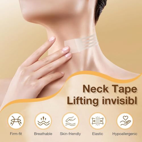 Generic Transparency Face & Neck Lifting Tape Reusable Anti-Aging Neck Strips - Instant Wrinkle Smoothing