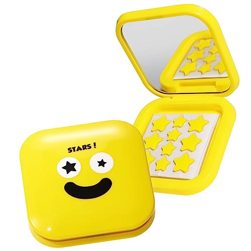 LitBear Cute Acne Pimple Patches for Face, Pink & Yellow Star Hydrocolloid Patch, Compact Zit Patches Case, Blemish patches(120 Count)