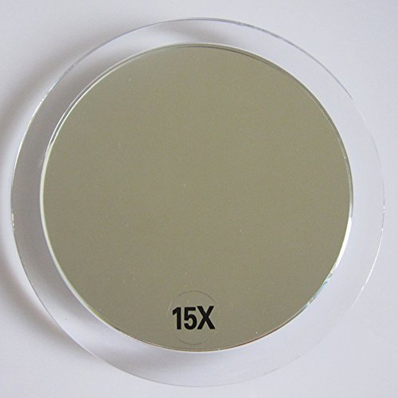 15X Magnifying Mirror with Suction Cups - Rose Gold