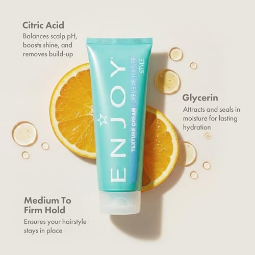 Enjoy Texture Cream, Lightweight Hair Styling for Volume, Separation & Medium to Firm Hold 8 Oz