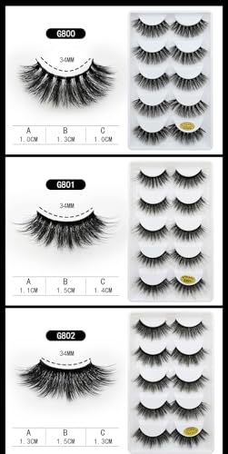Vayator 3D Mink False Eyelashes 10 Pairs Natural Dramatic Volume