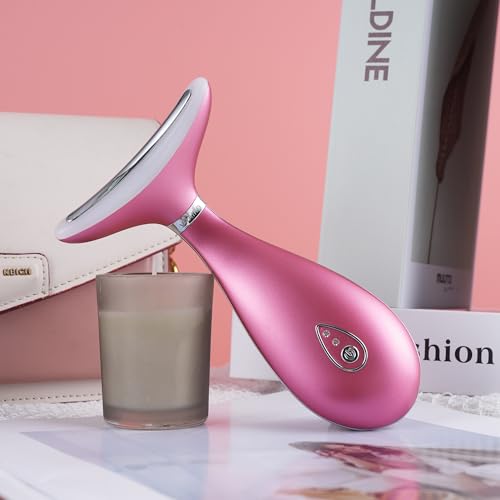 VRAIKO Lily Neck Face Massager, Face Sculpting Tool, 3-in-1 Facial Device with Thermal, Triple Action Care, for Enhanced Absorption Radiance Contouring Elasticity and Lymphatic Drainage (No Stand)