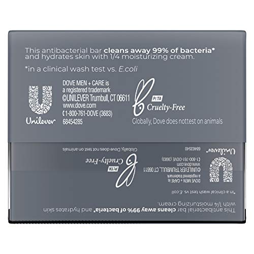 Dove Men+Care Soap Bar For Smooth and Hydrated Skin Care Skin Defense Effectively Washes Away Bacteria While Nourishing Your Skin 3.75 oz, Cream, 2 Count