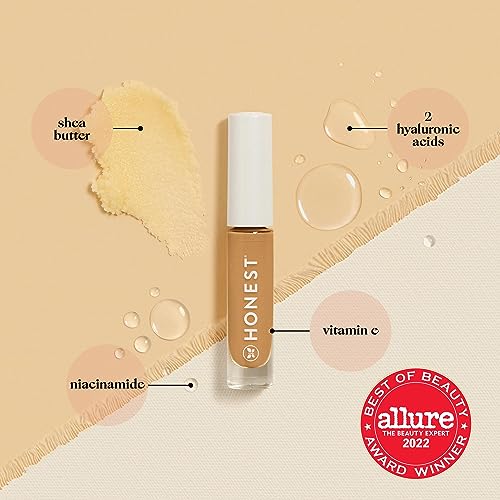 Honest Beauty Fresh Flex Concealer with Niacinamide + Vitamin E + Hyaluronic Acid | Vegan + Cruelty free | Sand, 0.17 fl oz